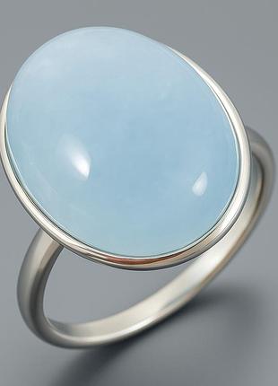 Аквамарин серебряное кольцо, 0415ла