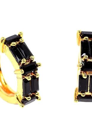 Шпінель чорна сережки-хаггіси, 0310сш