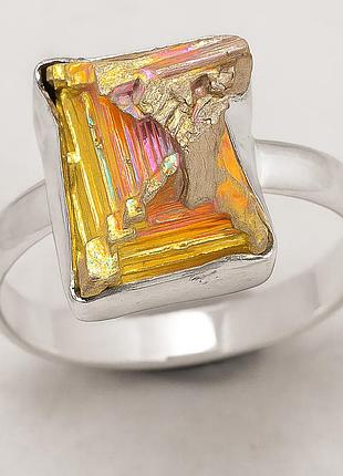 Висмут кристал серебряное кольцо, 0452кв