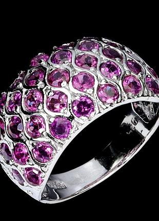 Родолит серебряное кольцо, 0338лг