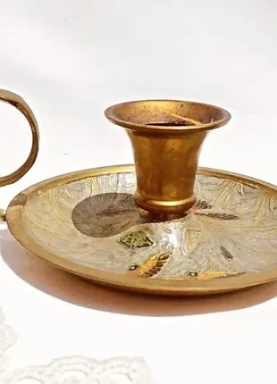 Винтажный подсвечник-ночник с ручкой для удобного переноса "птички"!