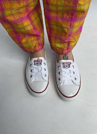 Низькі білі кеди балетки converse