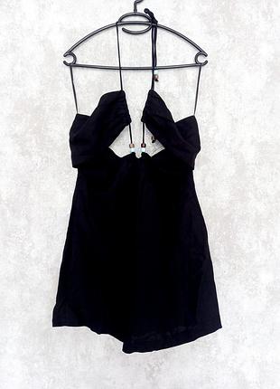 Мини платье из смесового льна от zara