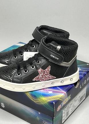 Детские ботинки с мигалками geox skylin 26,30 р девочке демисезонные