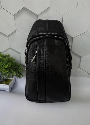 Чоловіча сумка із натуральної шкіри слінг шкіряний