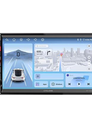 Универсальная автомагнитола 2din android 13 cyclone mp-7099a v2 с 7" q-led дисплеем, 4/64gb, dsp, ahd, 4g