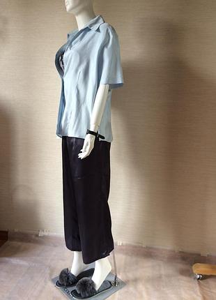 Женская брючная шелковая пижама большой размер