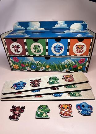 Волшебный комодик, сортер игра, пазлы вкладыши