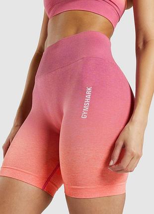 Бесшовные спортивные шорты adapt ombre gymshark высокая посадка с градиентом