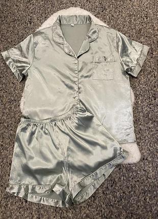 Атласна піжама /домашній комплект 180625