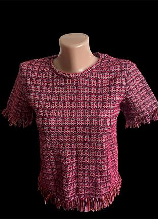 Твідова футболка zara