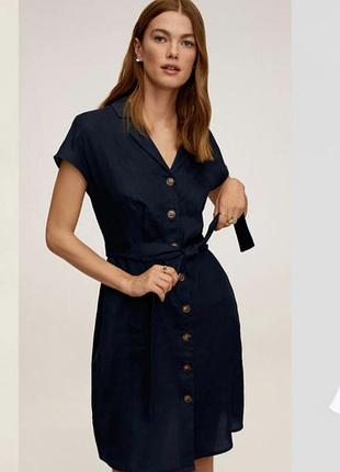 Красива сукня з льону mango