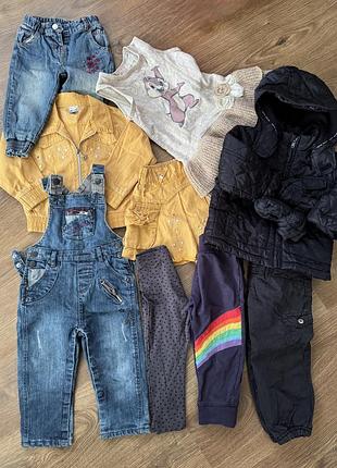 Пакет речей на дівчинку на 80-86 на осінь (вживані речі)