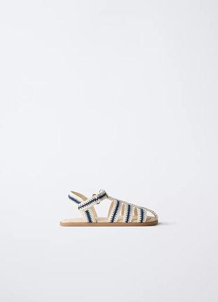 Бавовняні сандалі на дівчинку в римському стилі зара