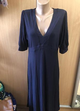 Распродажа ❗️темно-синее платье джерси 3