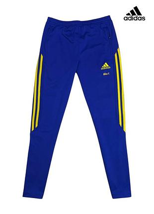 Оригинальные мужские спортивные штаны adidas climacool синие футбольные спортивки адидас для футбола зауженые легкие размер s _1
