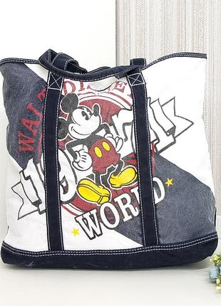 Сумка шоппер холщовая с микки маусом, disney parks.