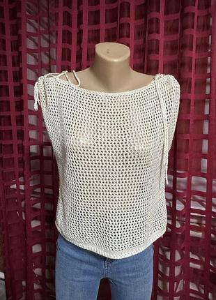 В’язана майка на зав’язках — 200 грн