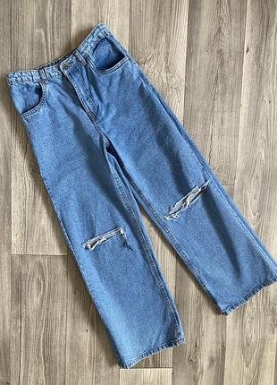 Джинси палаццо з дирками 152см