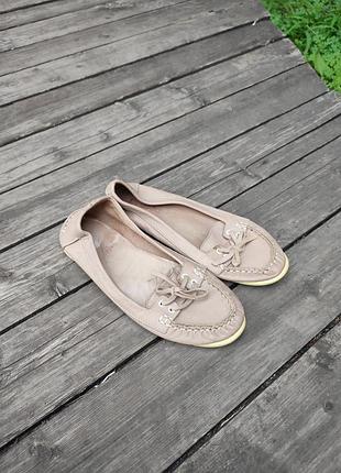 Кожаные лоферы мокасины туфли bianco