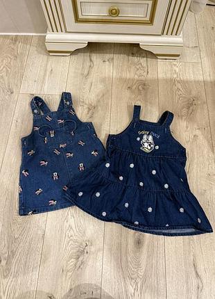 Джинсова сукня сарафан disney primark 92 zara mango gap next george pepco