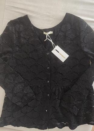 🖤черная кружевная блузка пиджак кардиган