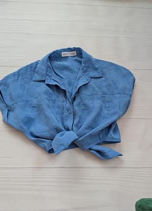 Блуза zara синя на даявзку 8р
