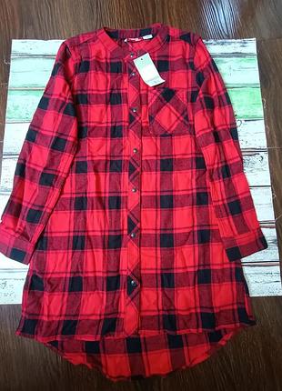 Качественное платье в клетку для девочки размер 140