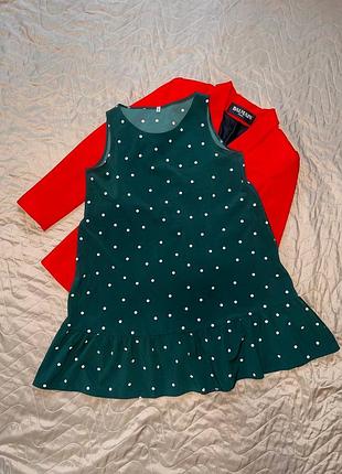 Летнее платье трапеция в горох