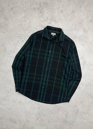 Чорна класична сорочка jasper conran в зелену клітинку