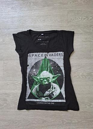 Футболка принт йода