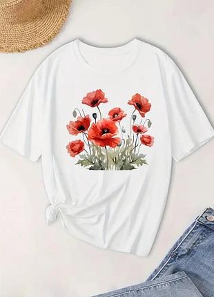 Футболка з маками