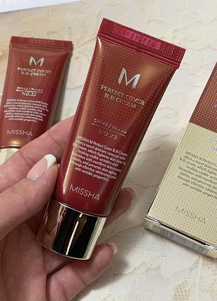 Missha m perfect cover bb cream ex spf42/pa+++ 23 тон