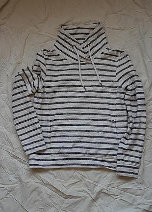 Кофта кенгуру женская махровая s.oliver полосатая