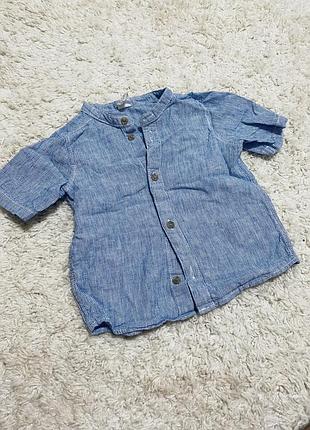 Легка льняна сорочка на хлопчика