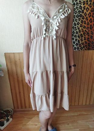 Сукня бежева 2
