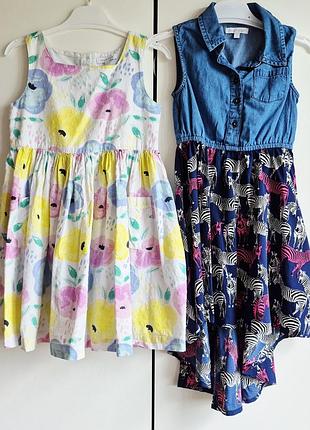Комплект из двух платьев на девочку 4-5 лет
