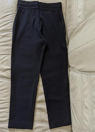 Sandro paris брюки женские на глубокой посадке полотни черн теплые и брюки размер s