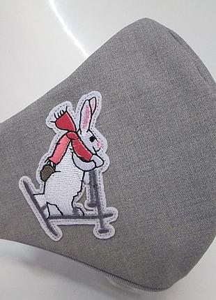 Маска дизайнерська заєць коттон чоловіча жіноча унісекс захист захист мв-82