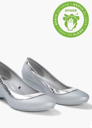 Crocs comfort dual оригинал!! новые с биркой!! cерые из металлик w4 eur 33-34 210mm ортопедические