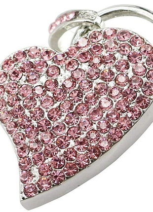 Usb флеш-накопитель, украшение в форме сердца объемом 128 гб., в подарочной коробке.