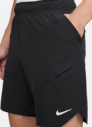 Мужские черные спортивные шорты nike court dri-fit advantage m (46-48)