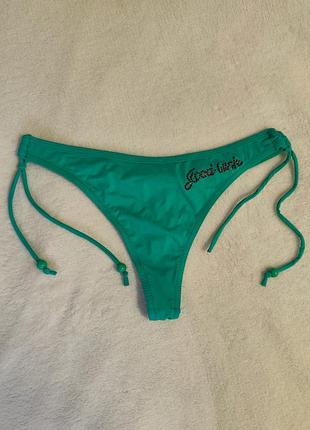 Купальные трусики стринги женские бирюзовые купальник olgak xs, s