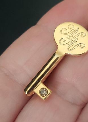 Бренд ww  брошь золотой ключик usa