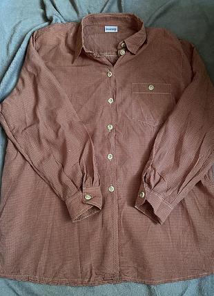 Рубашка в клетку красно-белая