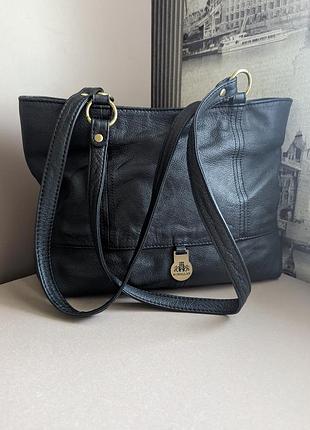 Сумка rowallan из натуральной кожи женская черная hand made Beauty leather