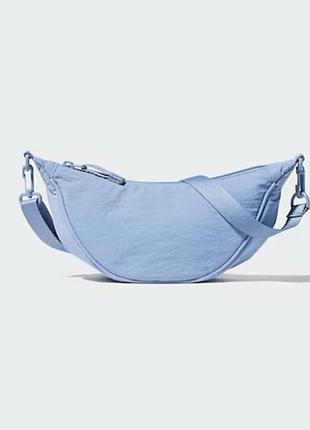 Round ultra mini bag міні сумка бананка блакитна