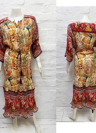 Gorman mirka стильное яркое дизайнерское платье шелка