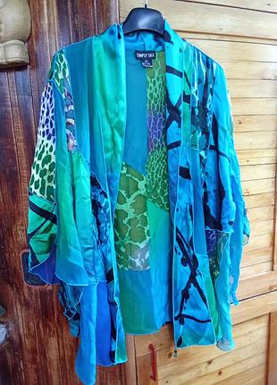 Шовкова накидка блузка кардиган шовк