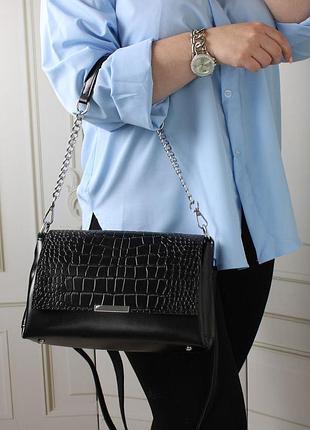 Жіноча сумка , натуральна шкіра, чорна сумка, сіра, червона , королівська новинка